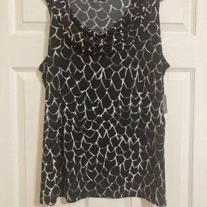 NWT Black, White and Gray Summer Sleeveless Blouse